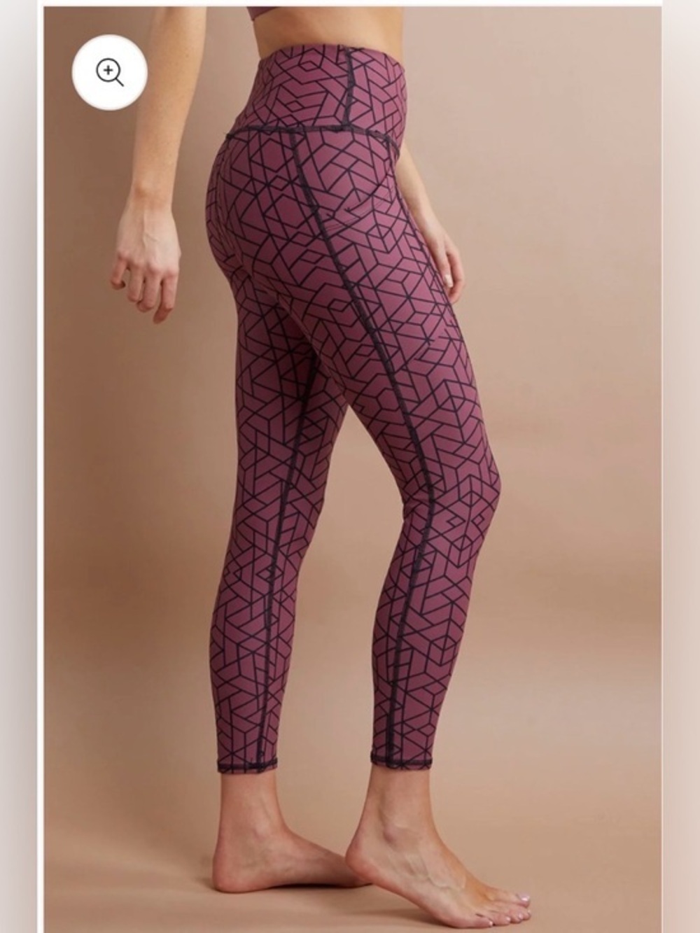 SAVVI Geo Crushed Berry Geometric Leggings XL